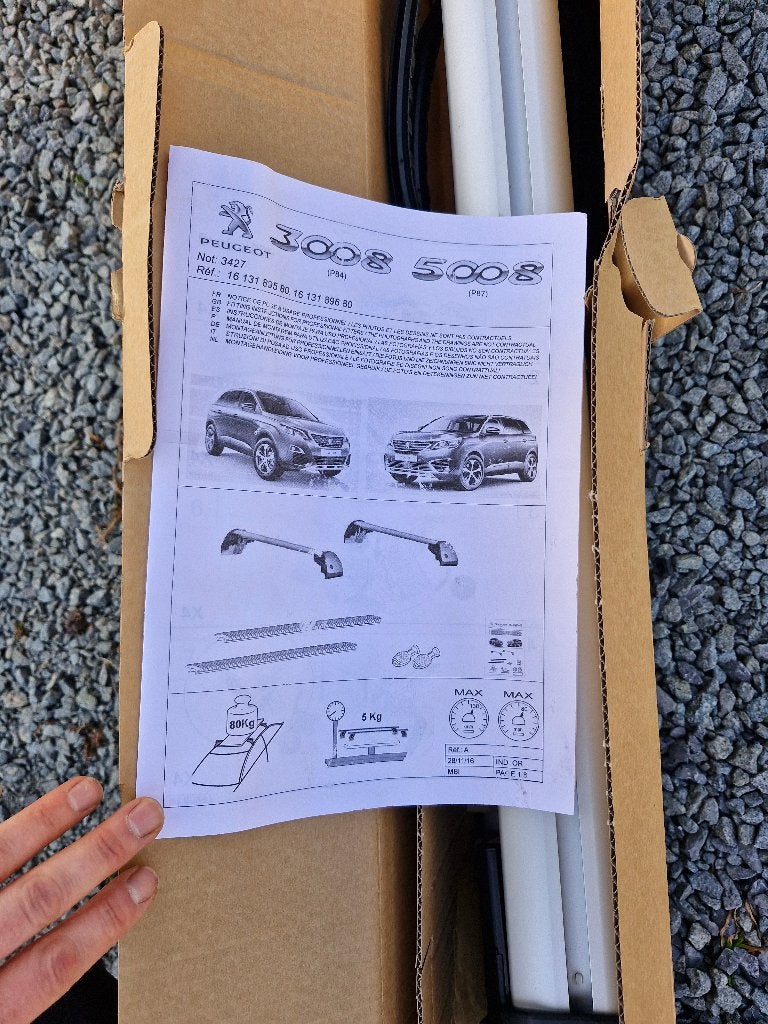 Barre de toit peugeot 3008 5008, Enlèvement, Neuf