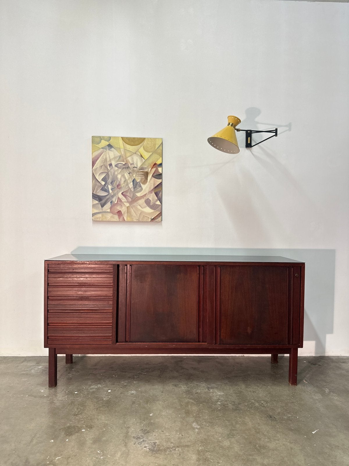 Vintage swedish sideboard, Maison & Meubles, Avec porte(s), 150 à 200 cm, Enlèvement, Utilisé