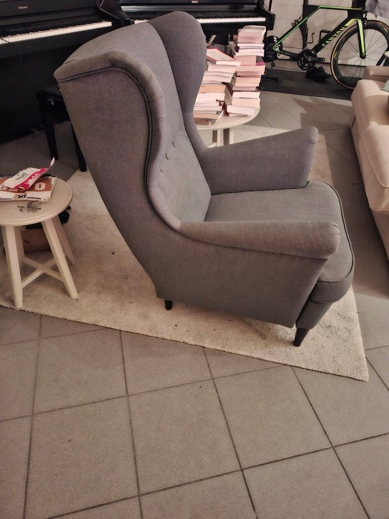 STRANDMON GREY, 75 à 100 cm, La housse est fabriquée en tissu Tommaboda, un velours doux., Comme neuf, Enlèvement