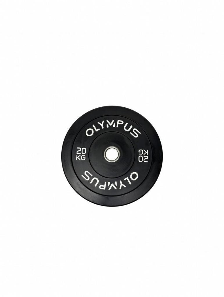 OLYMPUS - Bumper Plates 20kg - 2 stuks, Ophalen, Nieuw, Rug, Halterschijven