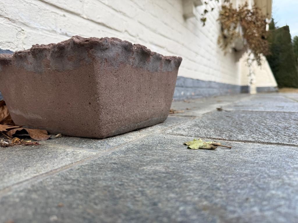 bloembakje in rode aarde, Minder dan 30 cm, Minder dan 60 cm, Vierkant, Ophalen of Verzenden