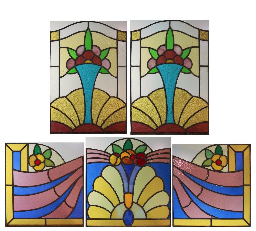 Set van 5 fraaie glasraampjes, Antiek en Kunst, Ophalen