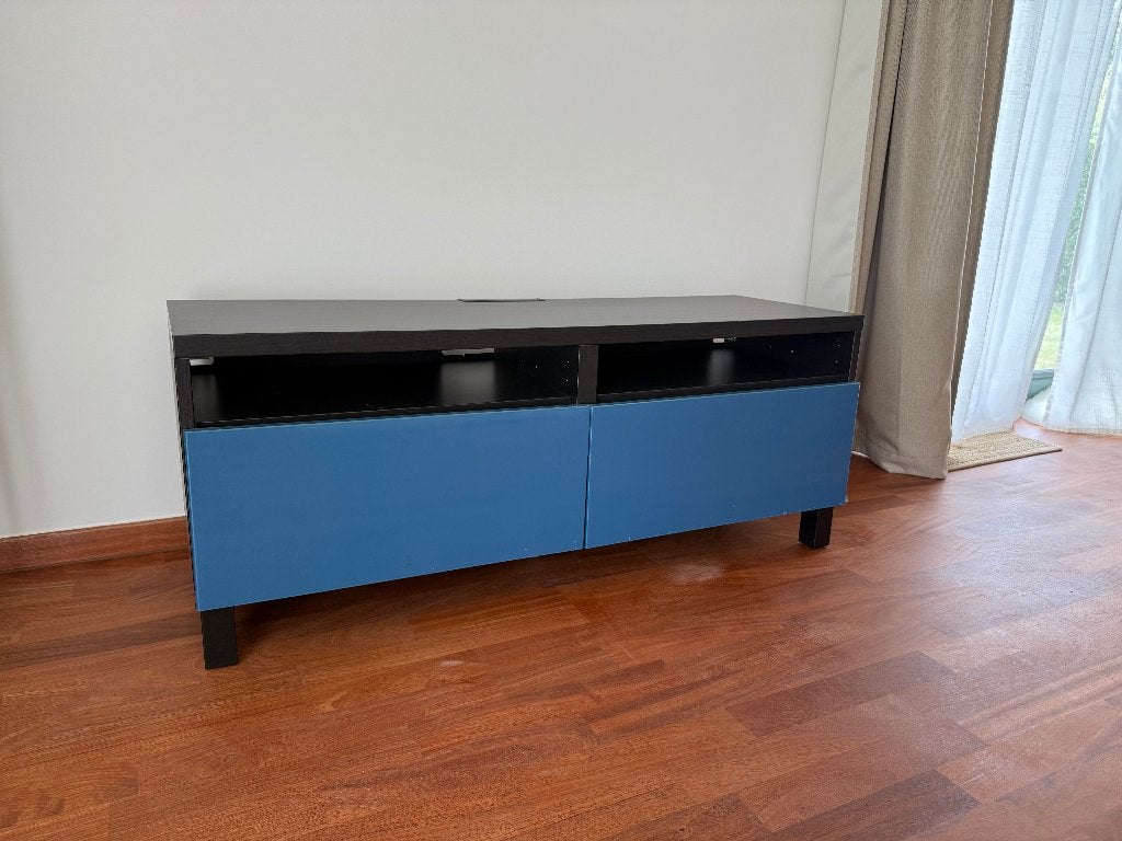 BESTA TV bench with drawers, 25 à 50 cm, Moins de 100 cm, Comme neuf, 100 à 150 cm