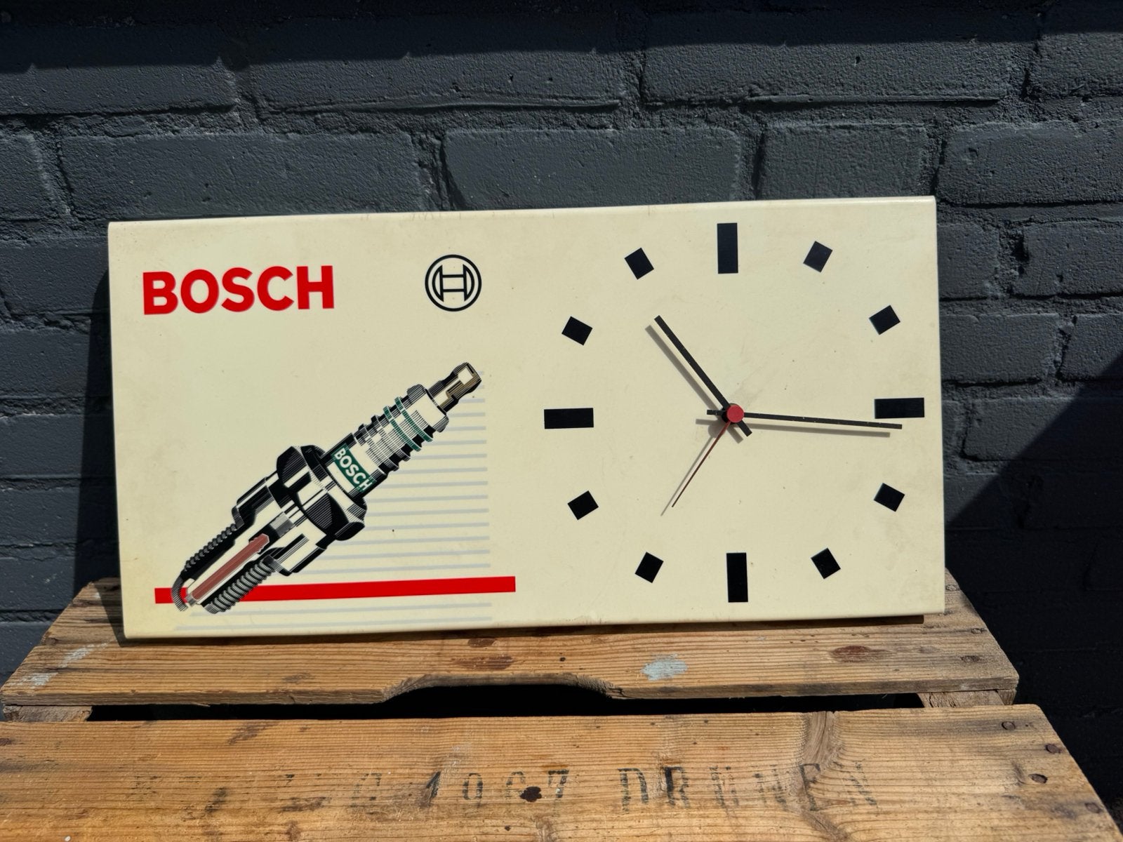 BOSCH Bougie oude reclame klok, Ophalen of Verzenden, Gebruikt, Reclamebord