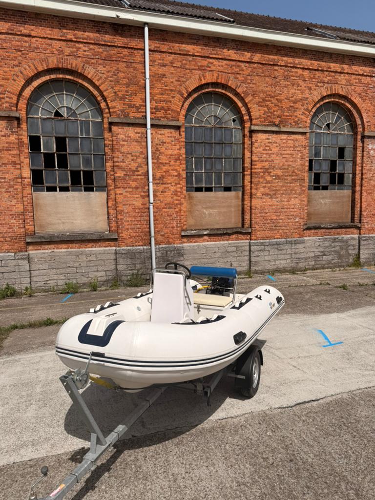 Aquaparx Rib 360 avec Tohatsu 9.8 et remorque galvanisée, 4 m, Comme neuf, Moteur hors-bord, Essence