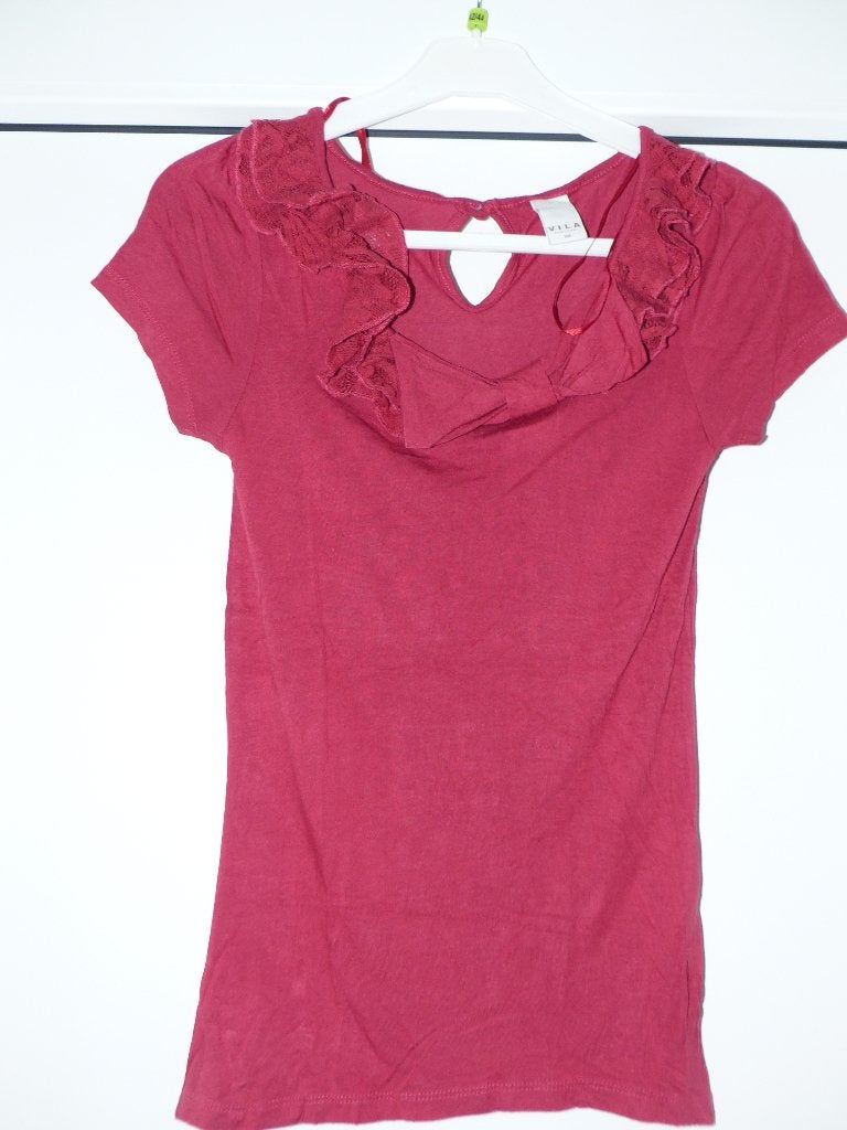 T-shirt à manches courtes rouge Vila Clothes - taille XS, Vêtements | Femmes, Rouge, Manches courtes, Enlèvement ou Envoi, Vila