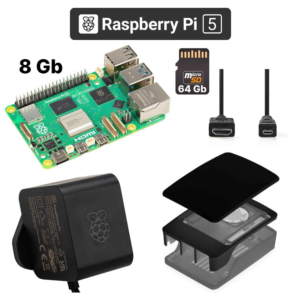 Kit Raspberry Pi 5 8 Go avec boîtier – Neuf, Hobby & Loisirs créatifs, Composants électroniques, Enlèvement ou Envoi, Neuf