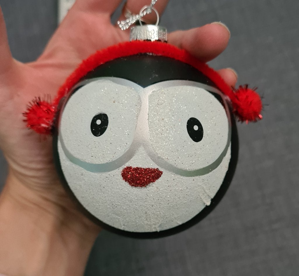 Unieke kerstbal / hanger pinguïn, Diversen, Kerst, Ophalen of Verzenden, Nieuw