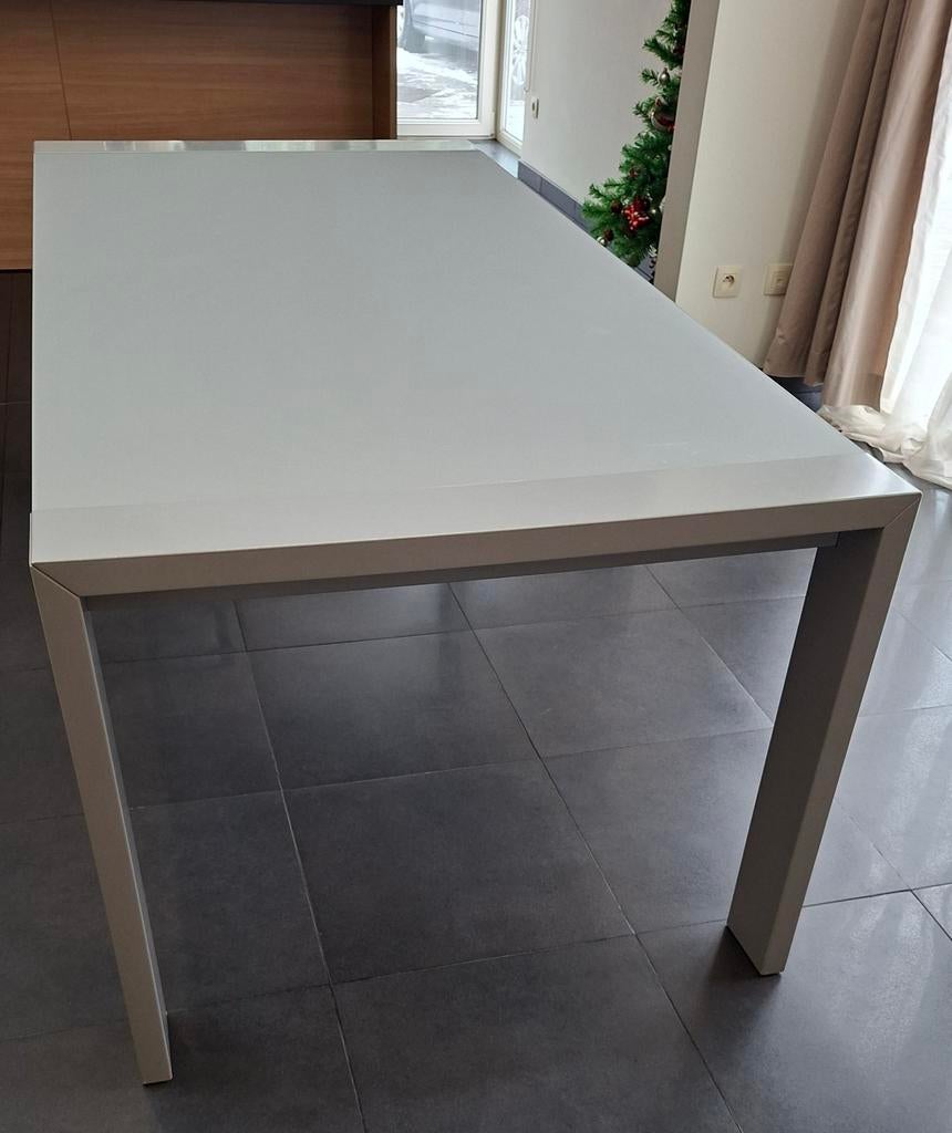 Uitschuifbare eettafel, Huis en Inrichting, Ophalen, 200 cm of meer, 50 tot 100 cm, Zo goed als nieuw