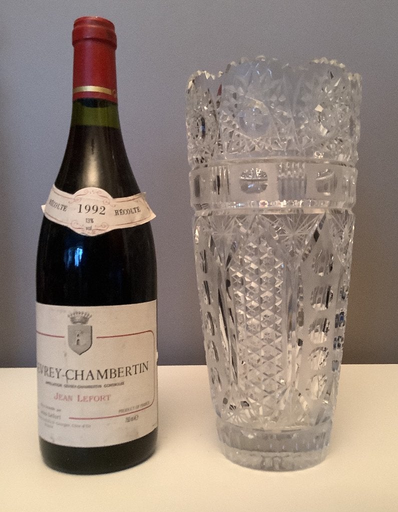 Vase - Cristal - Bohème Czechia - Art déco - 1930-1940, Enlèvement ou Envoi