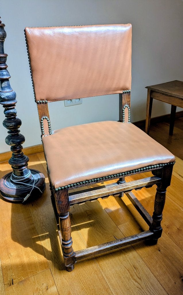 ZES stoelen in eik en lederen bekleding, Antiek en Kunst, Ophalen