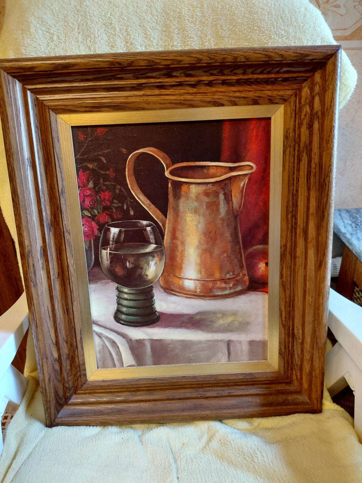 schilderij in olieverf - stilleven, Ophalen, Olieverf, Stilleven