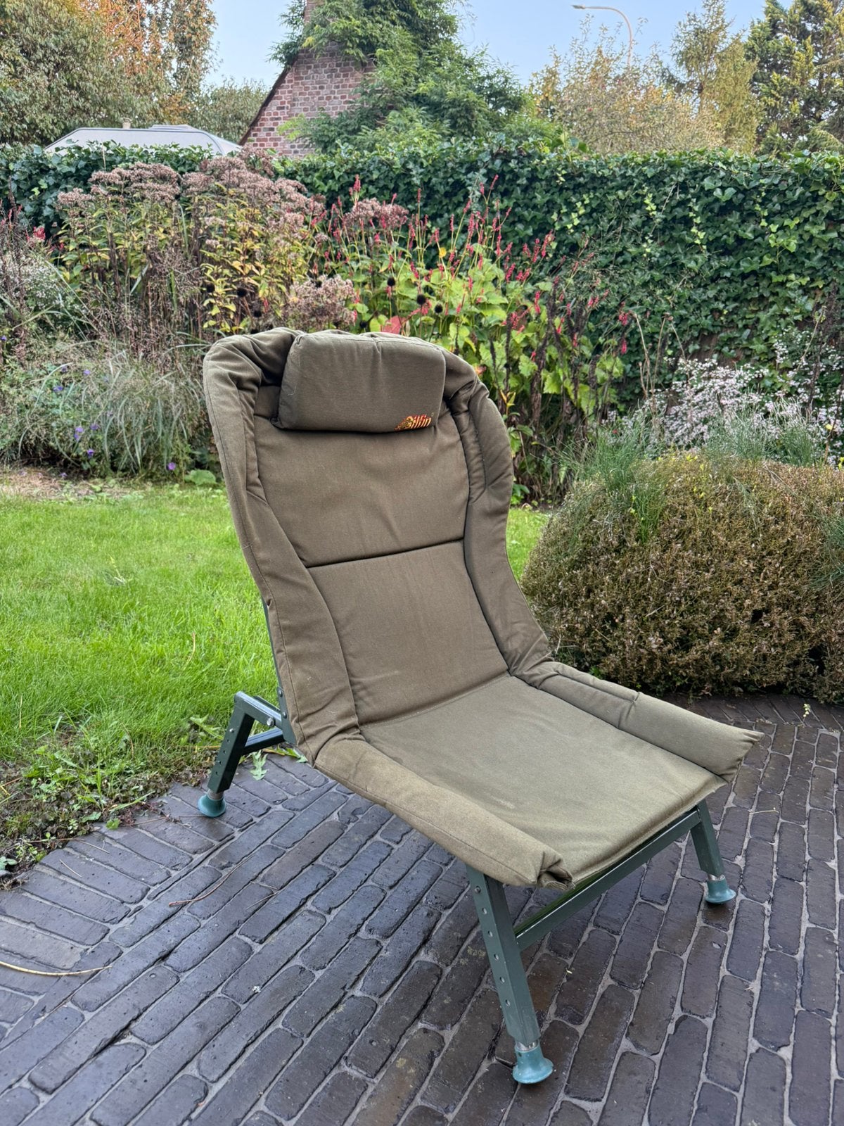 Silfin karperstoel / visstoel hoge rugleuning – comfortabel, Ophalen, Zo goed als nieuw