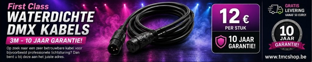 Nieuwe First Class Waterdichte Dmx Kabels 3m 10Jaar Garantie, Ophalen of Verzenden, Nieuw, Licht, Geluidgestuurd