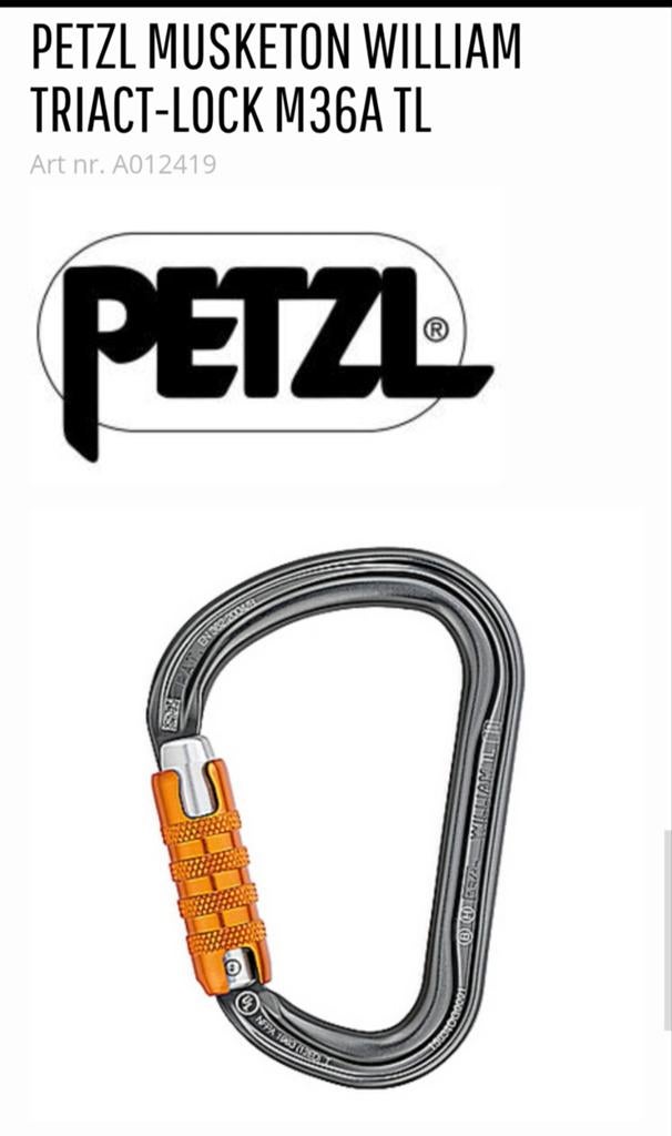 Petzl Triact-Lock Hms Carabiner, Enlèvement ou Envoi