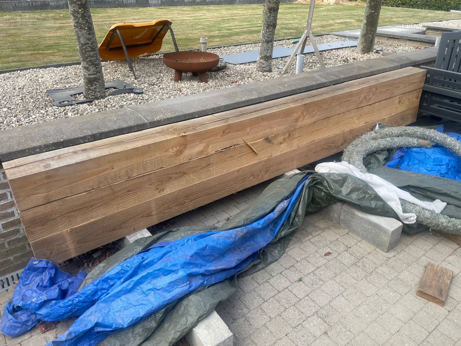 Douglas houten balk, Tuin en Terras, Overkappingen, Ophalen, Zo goed als nieuw