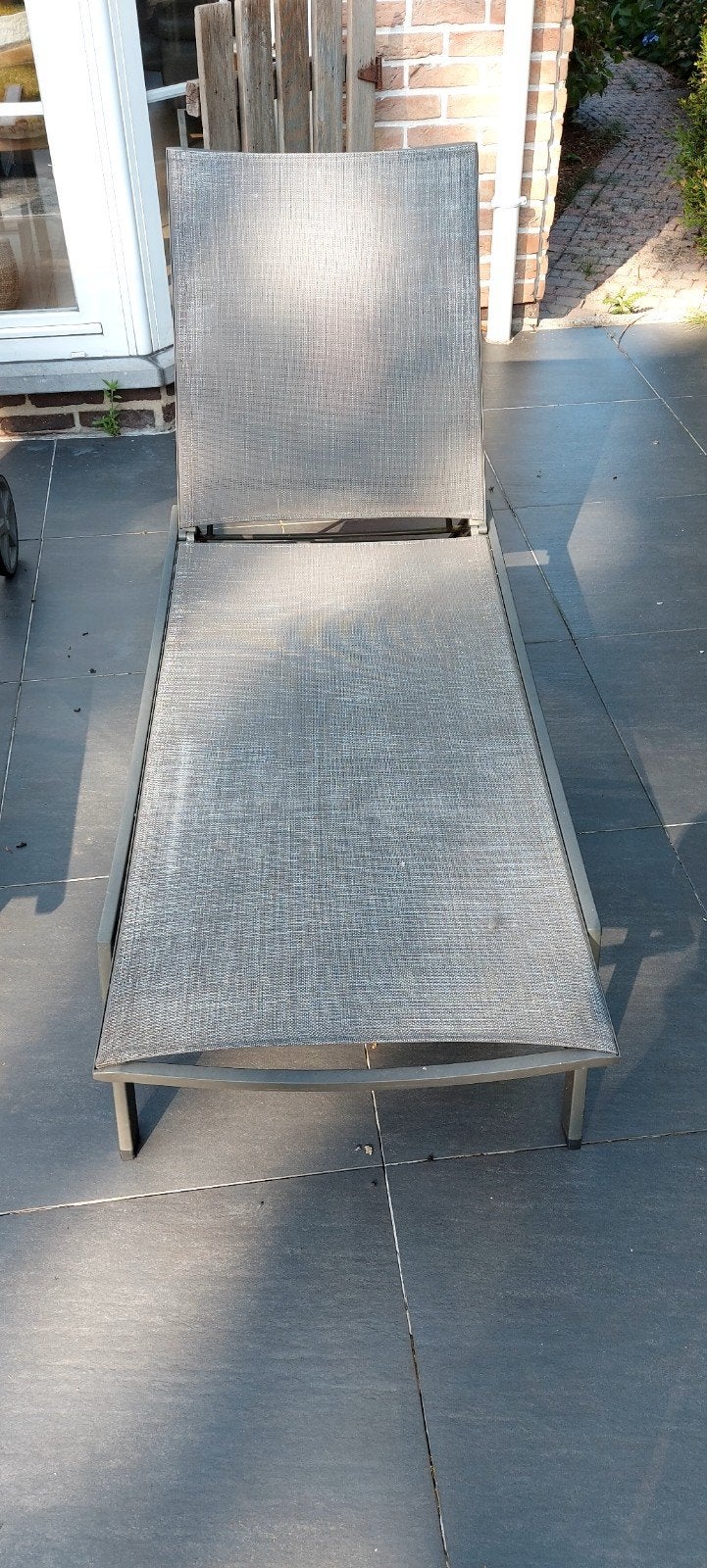 3 ligstoelen, Tuin en Terras, Ophalen, Gebruikt, Kunststof, Verstelbaar