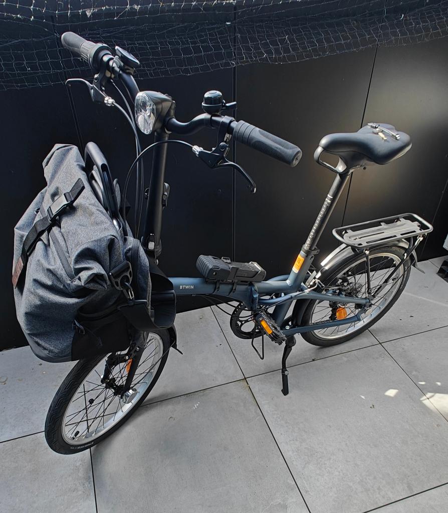 BTwin Fold 500 plooifiets + Abus Bordo slot + accessoires, Fietsen en Brommers, Fietsen | Vouwfietsen, 20 inch of meer, Versnellingen