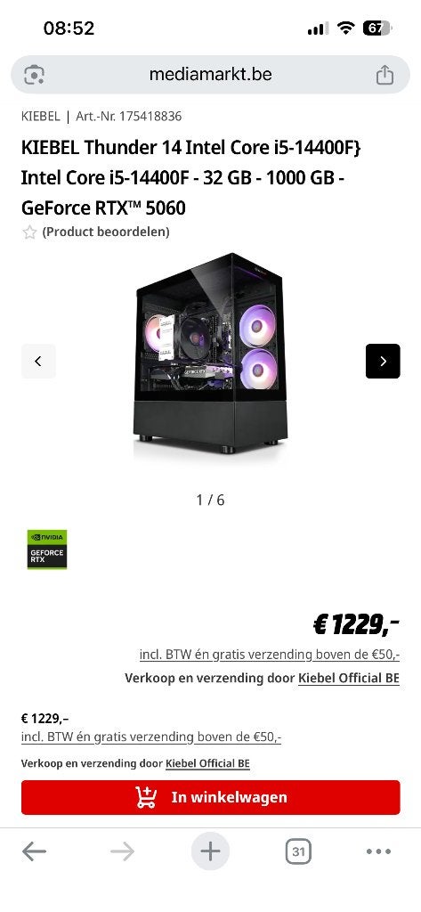 gaming pc, Computers en Software, Desktop Pc's, Ophalen, Zo goed als nieuw, Gaming