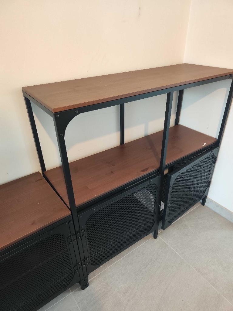 IKEA FJÄLLBO stellingkast 100x95 zwart, Ophalen, Zo goed als nieuw