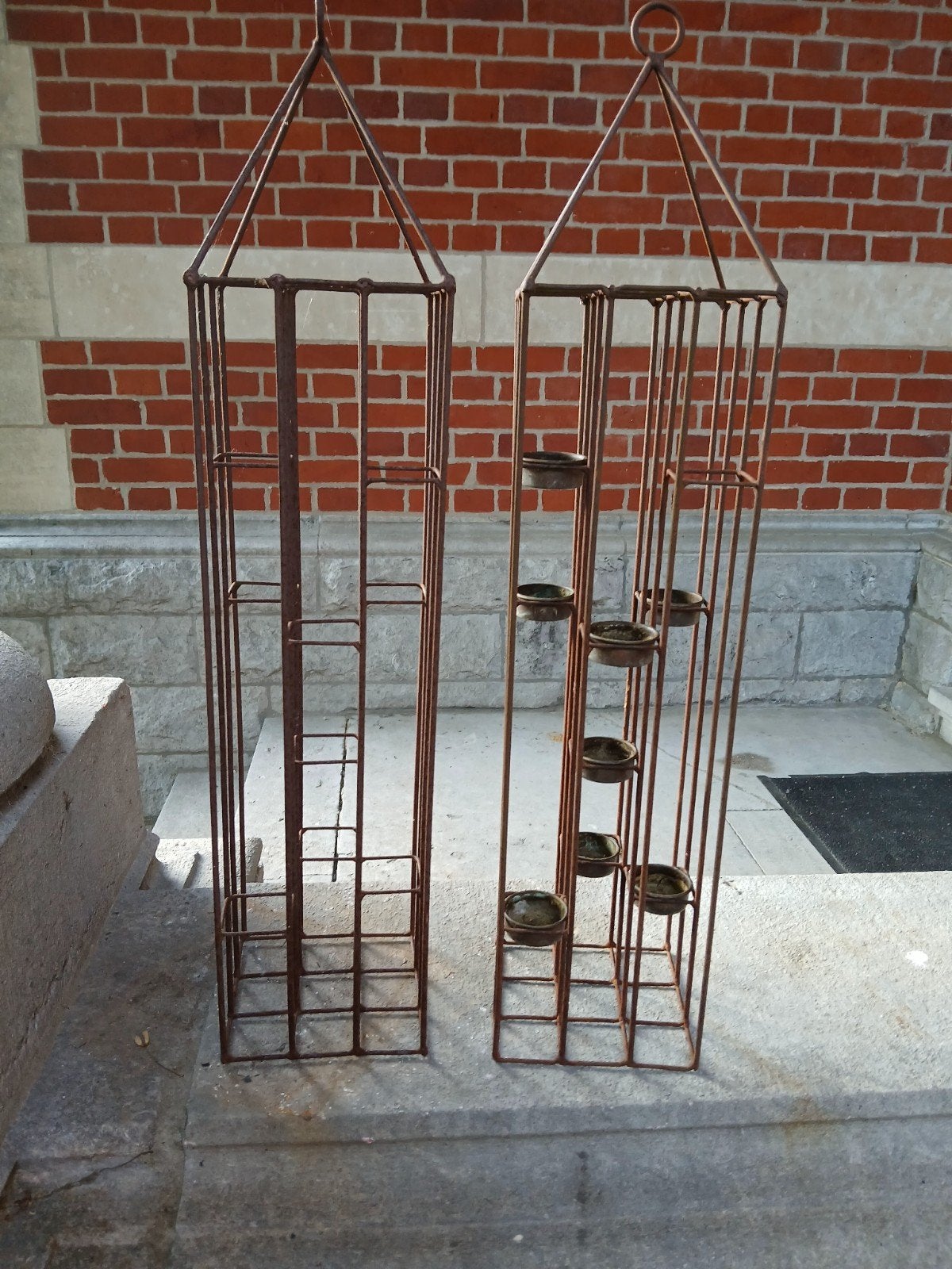 Paire de bougeoirs extérieurs, Antiquités & Art, Antiquités | Bronze & Cuivre, Enlèvement