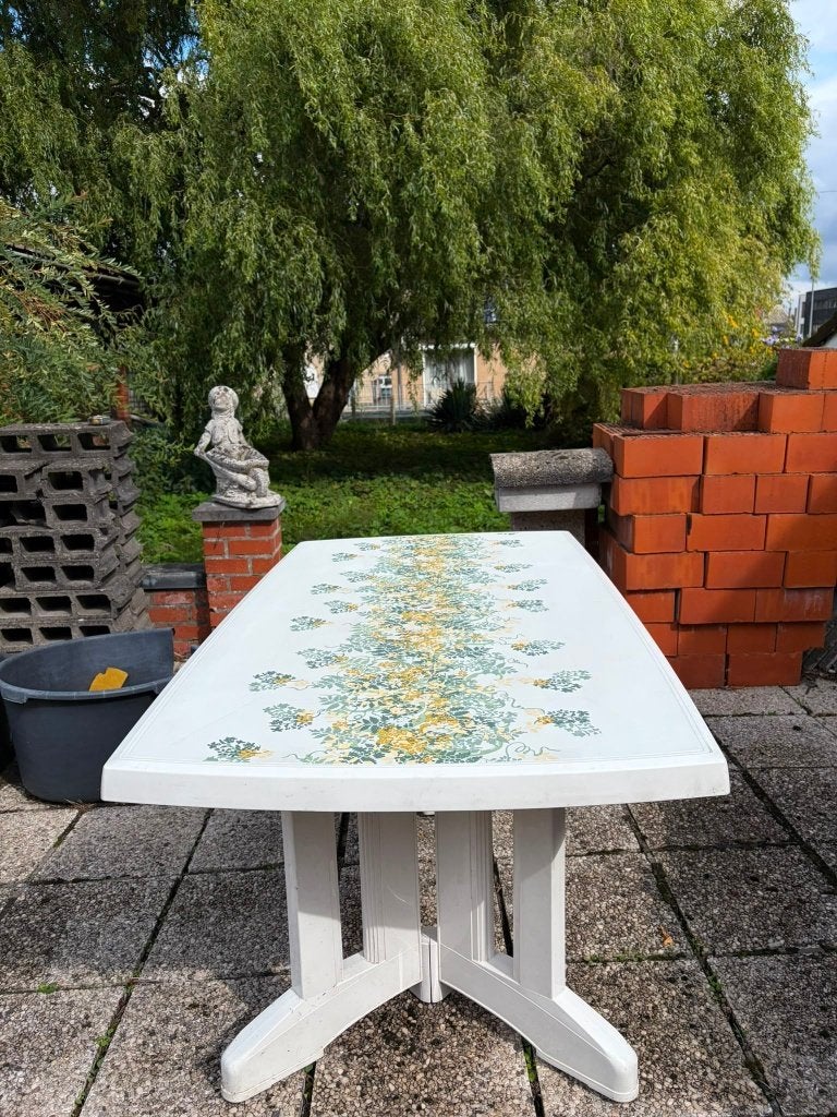 Retro tuintafel Lawn Comfort kunststof, Enlèvement, Comme neuf, Rectangulaire, Synthétique