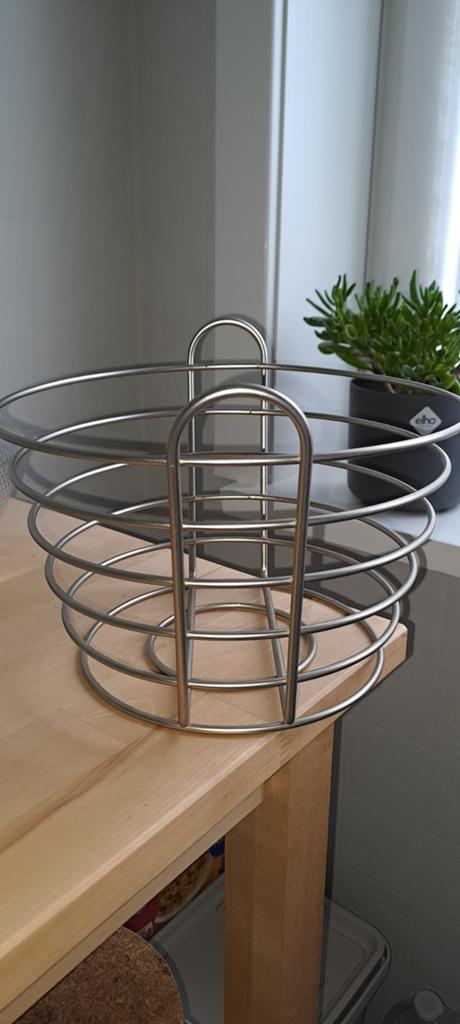 Panier de fruit inox 21cm neuf + pose plat free a saisir ️↙️, Neuf, Rond, Enlèvement, Panier