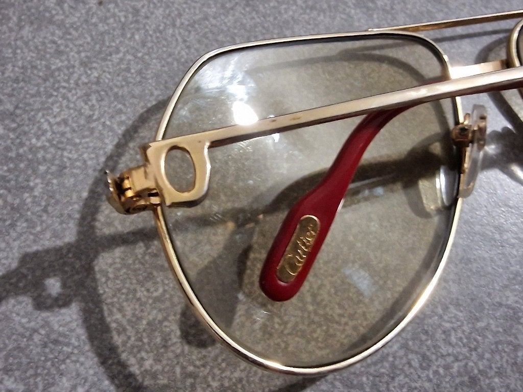 Lunettes Cartier vintage, Rouge, Autres marques, Enlèvement ou Envoi, Utilisé
