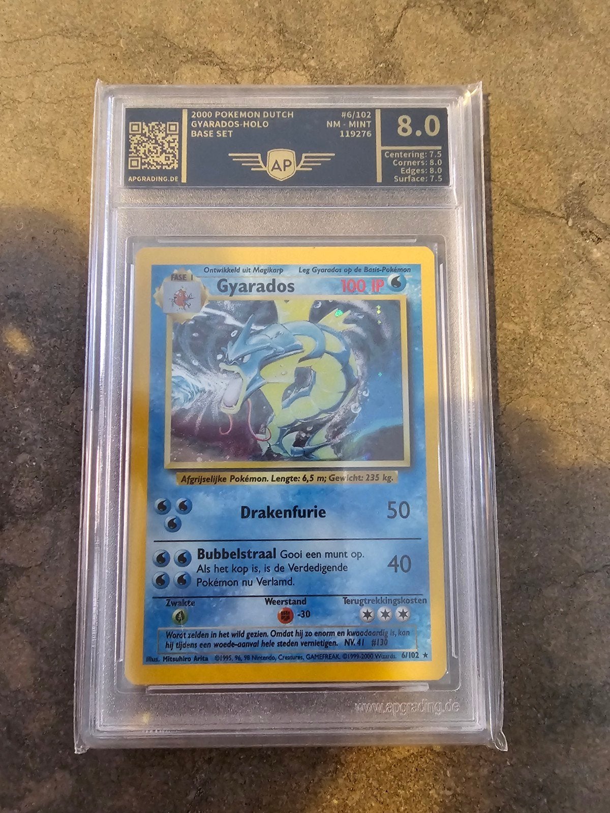 Gyarados base set, NL. AP8, Ophalen of Verzenden