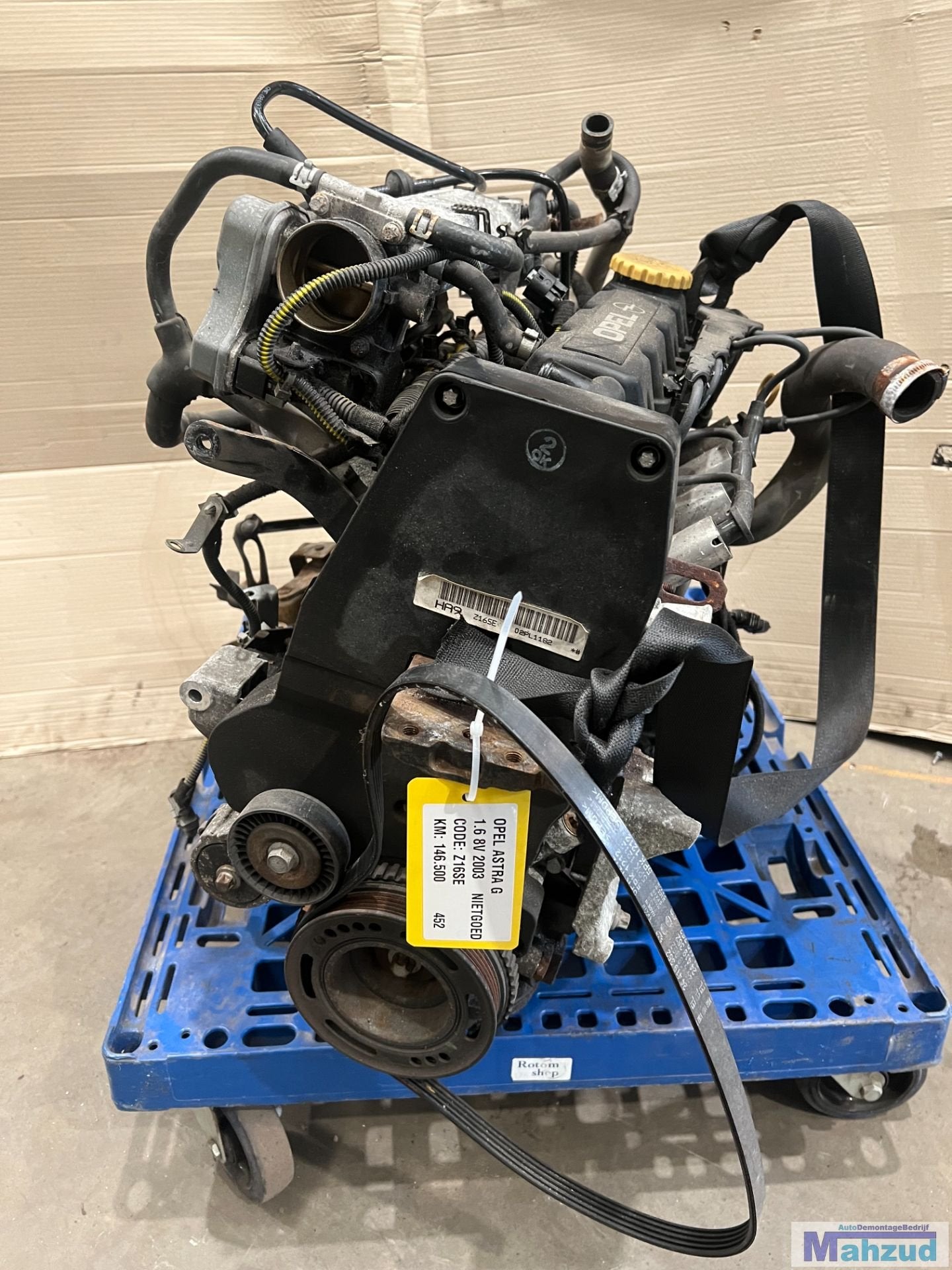 OPEL ASTRA G 1.6 8V motorblok motor Z16SE ONDERDELEN, Gebruikt, Opel Automobile GmbH, Kontakt@opel-infoservice.de, Opel