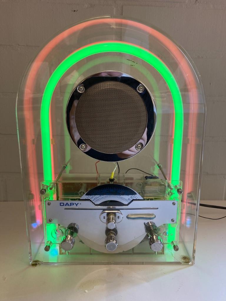 DAPY vintage design radio - neon light - collectors item, Antiek en Kunst, Ophalen