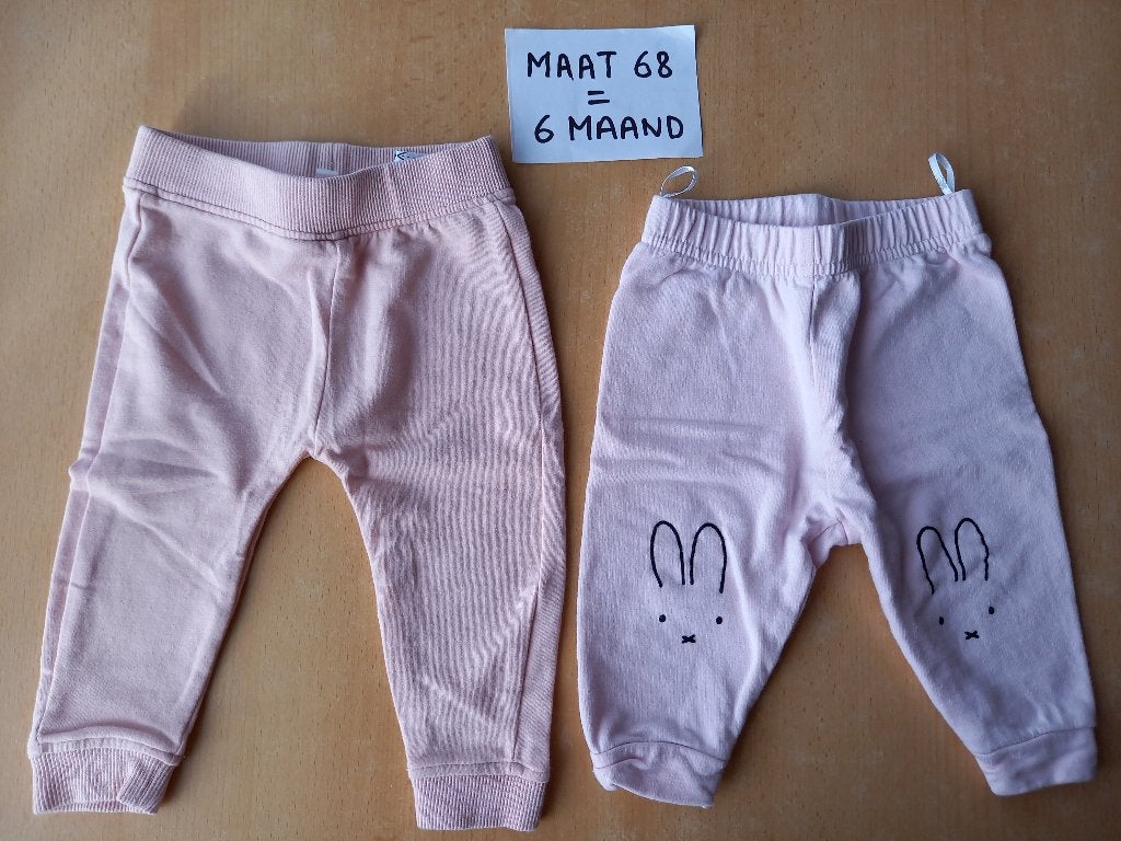 Nieuwstaat pakket broeken maat 68 meisje, Kinderen en Baby's, Ophalen of Verzenden, Zo goed als nieuw, Meisje, Broekje