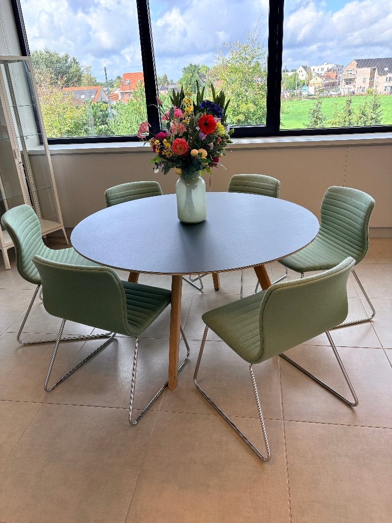 Ronde Tafel dia 140cm, Huis en Inrichting, Ophalen, 100 tot 150 cm, Rond, Zo goed als nieuw