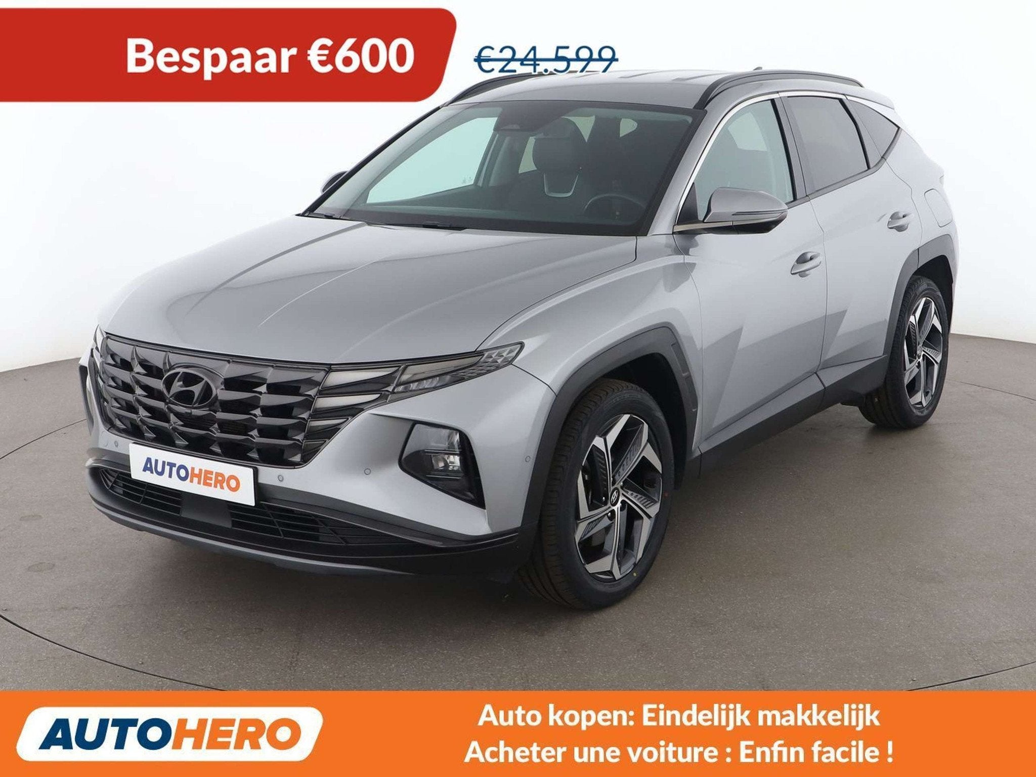 Hyundai Tucson 1.6 T-GDI Hybrid Select 2WD (automatique), Autos, Cuir, Argent ou Gris, Achat, Euro 6