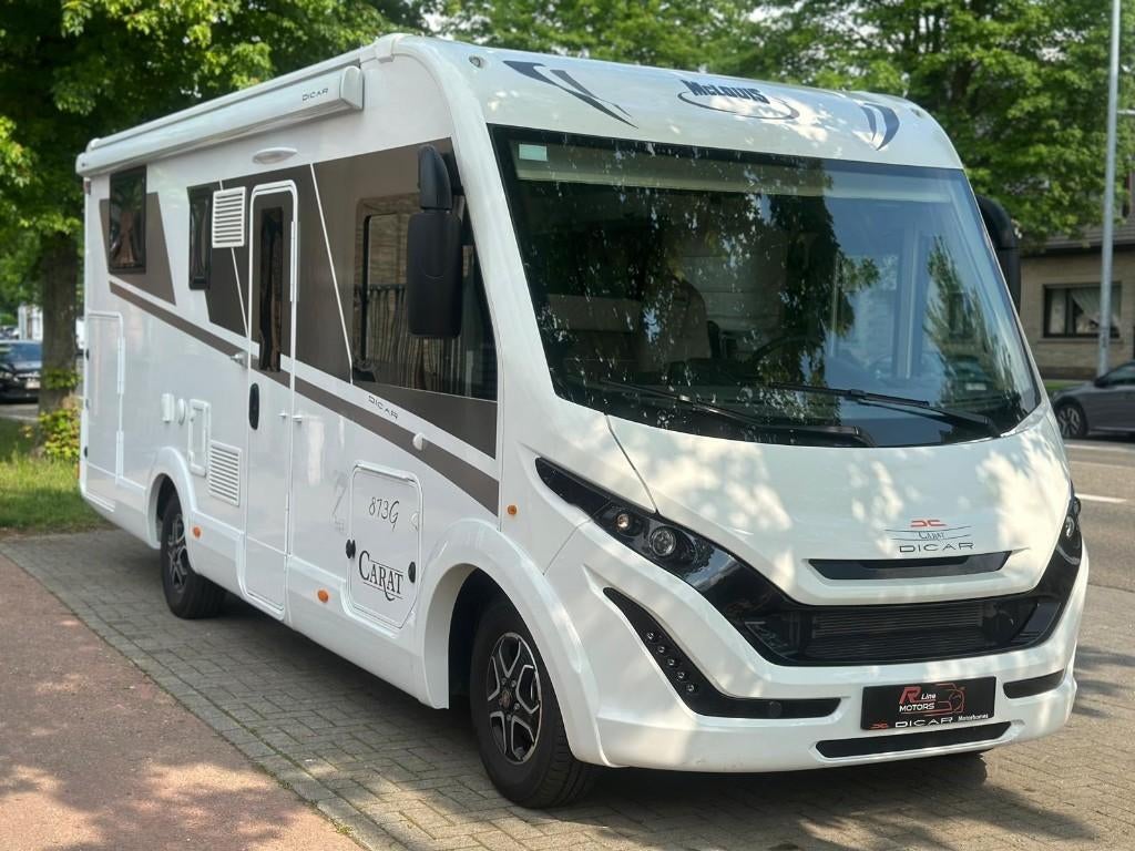 MC Louis Carat 873 - 2235KM - Nieuwstaat - Automaat, Caravanes & Camping, Camping-cars, Jusqu'à 5, Fiat, Automatique, Siège en L