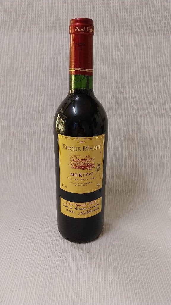 Bouteille pleine de Merlot 2007, Enlèvement ou Envoi, Utilisé, Pleine