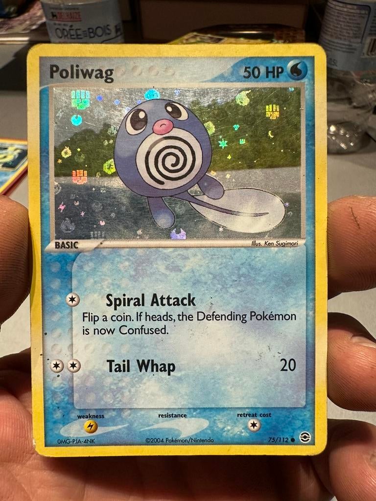 Pokémon Poliwag 75/112 Ex Fire Red & Leaf Green holo, Hobby en Vrije tijd, Verzamelkaartspellen | Pokémon, Ophalen of Verzenden