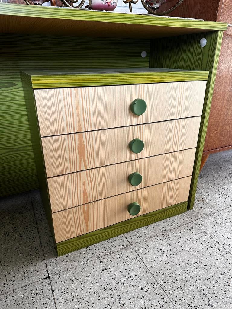 Vintage bureau met ladeblok, Ophalen, Gebruikt, Kinderbureau, Vintage