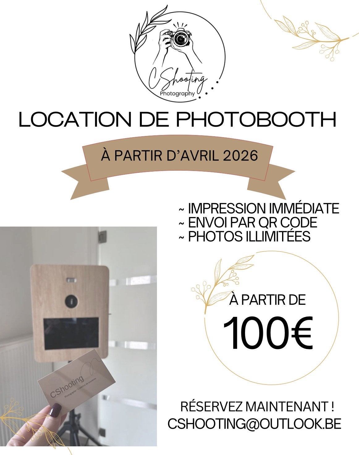 Photobooth, Enlèvement, Neuf