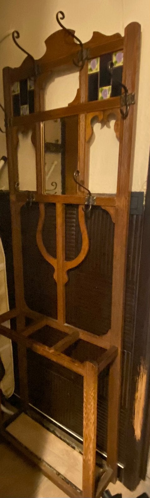 Vestiaire d’entree en bois de style Art Nouveau de 1900, Antiquités & Art, Enlèvement