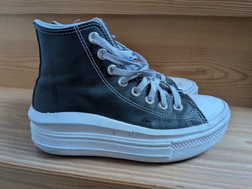 Converse Chuck Taylor Move High en cuir - pointure 37.5, Enfants & Bébés, Enlèvement, Utilisé