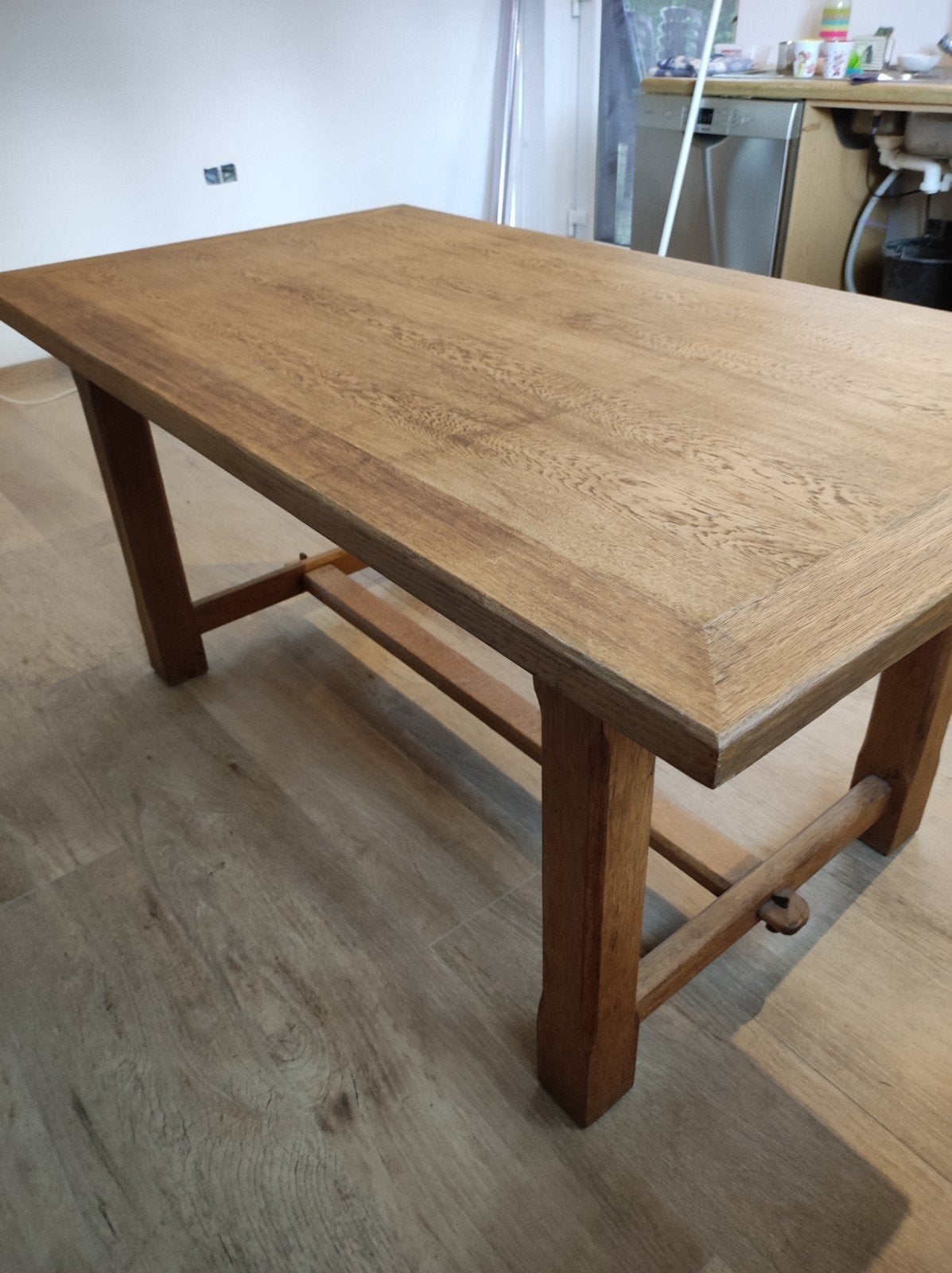 Belle table de ferme en chêne, Maison & Meubles, Tables | Tables à manger, Enlèvement, Chêne