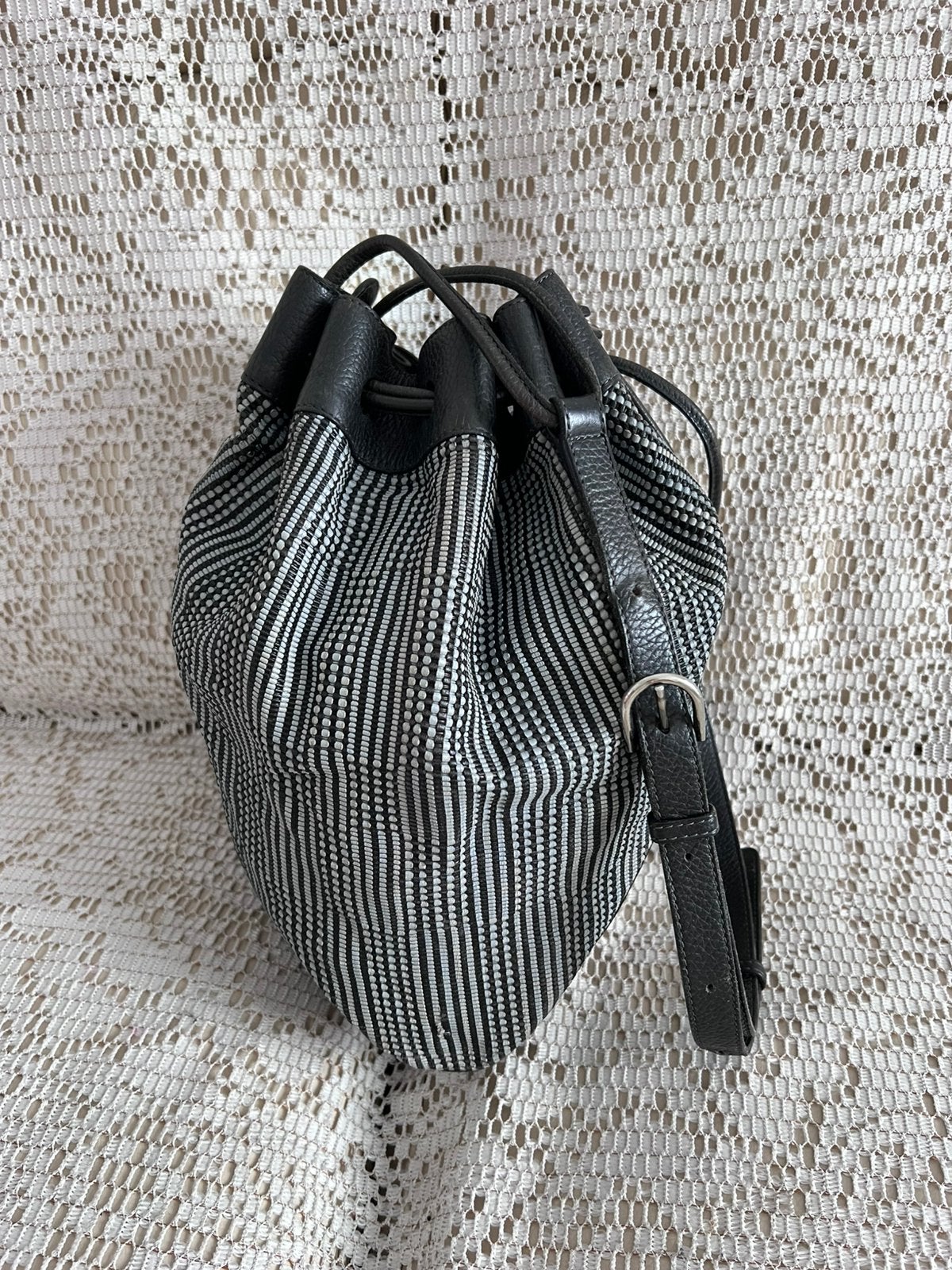 Sac DELVAUX modèle Tabarin cuir tressé, Enlèvement ou Envoi, Comme neuf, Blanc, Cuir