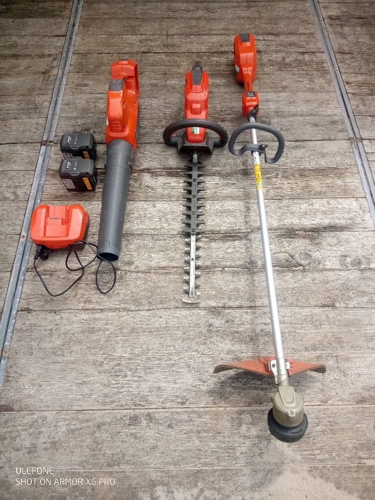Husqvarna set tuingereedschap, Tuin en Terras, Ophalen, Gebruikt, Accu, Husqvarna