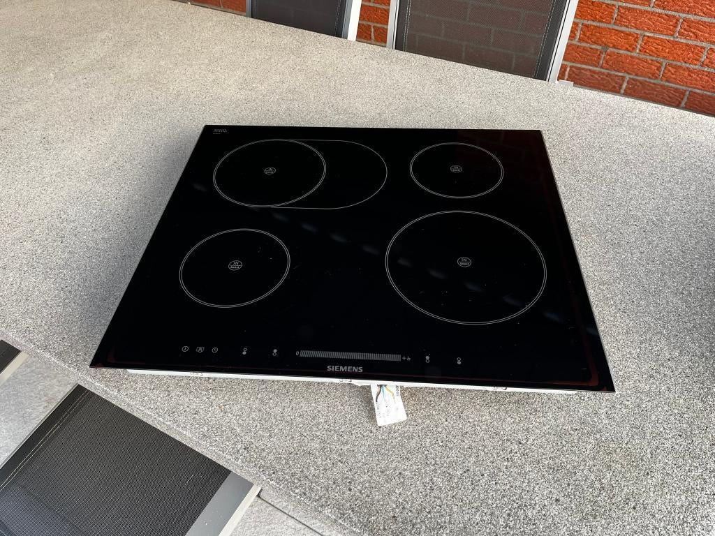 Inductiekookplaat 60cm Siemens, Elektronische apparatuur, Ophalen, Gebruikt, 4 kookzones, Inbouw