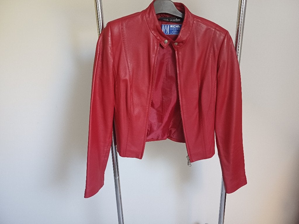lederen jas dames, Ophalen, Maat 38/40 (M)