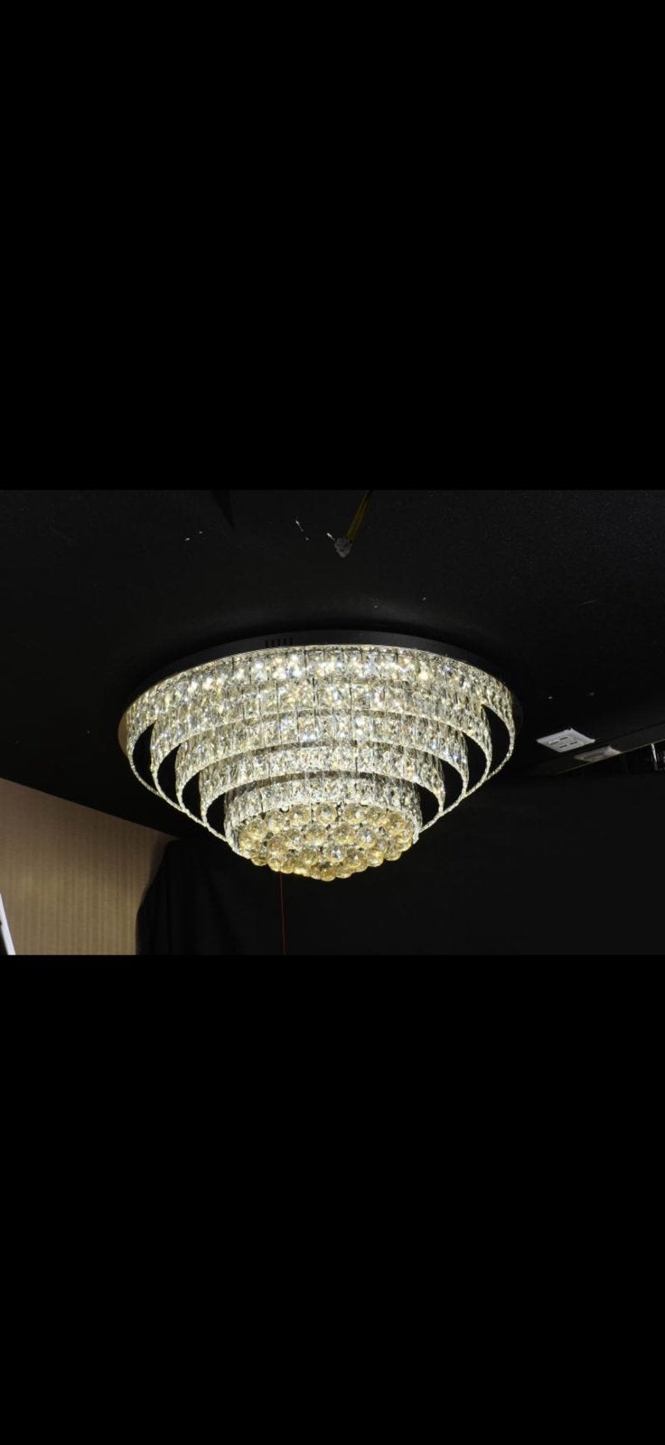 Plafond christallen lamp, Huis en Inrichting, Ophalen, Nieuw, 75 cm of meer