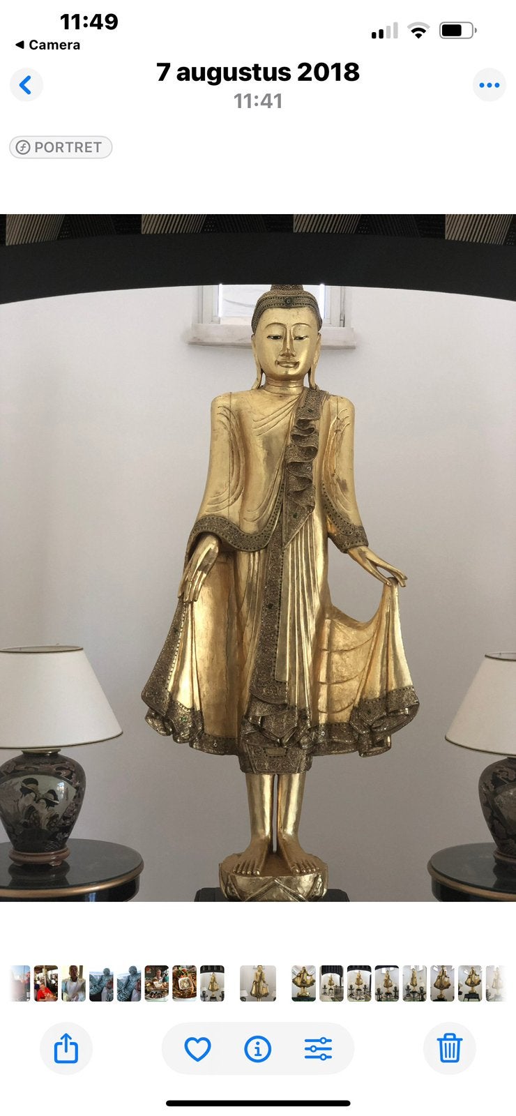 Buddha 180 cm, Huis en Inrichting, Woonaccessoires | Boeddhabeelden, Ophalen, Zo goed als nieuw