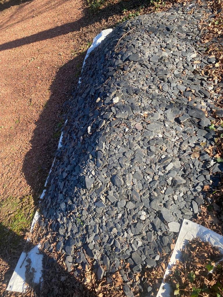 Siergrind / split leisteen Canadian slate antraciet, Tuin en Terras, Ophalen, Antraciet, Zo goed als nieuw, Split