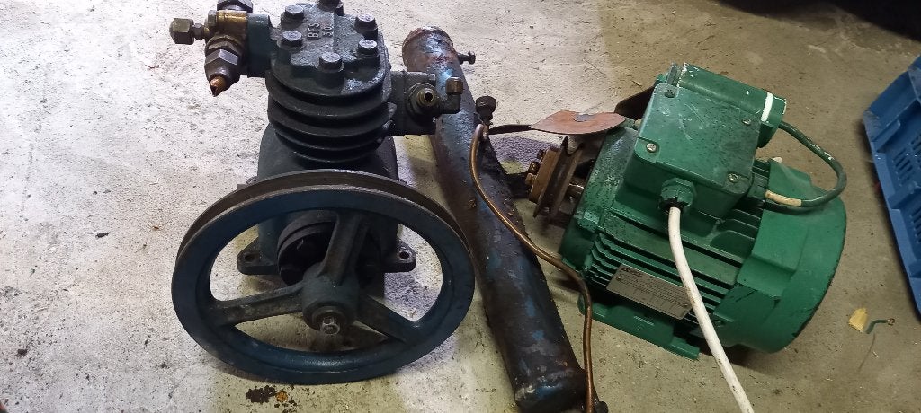 Moteur electrique + compresseur, Bricolage & Construction, Enlèvement, Utilisé, Moteur électrique
